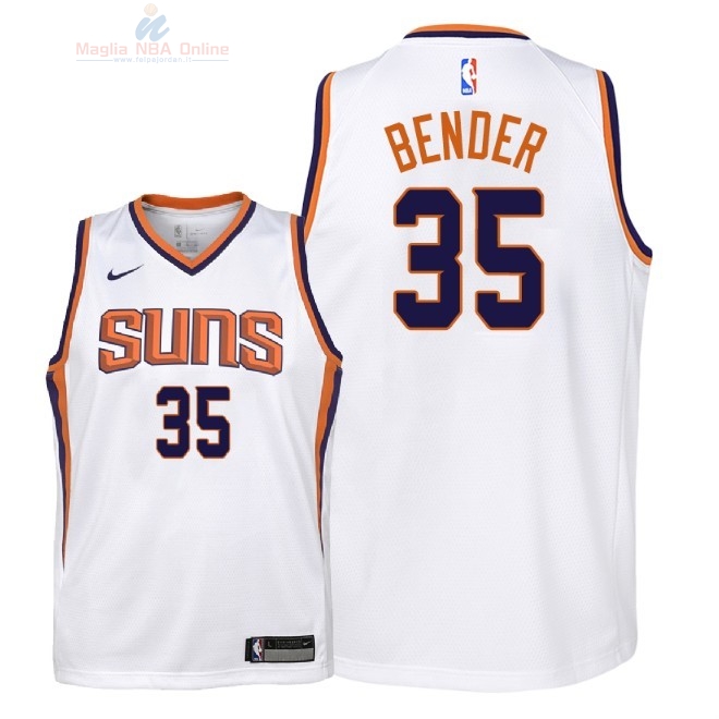 Acquista Maglia NBA Bambino Phoenix Suns #35 Dragan Bender Bianco Association 2018