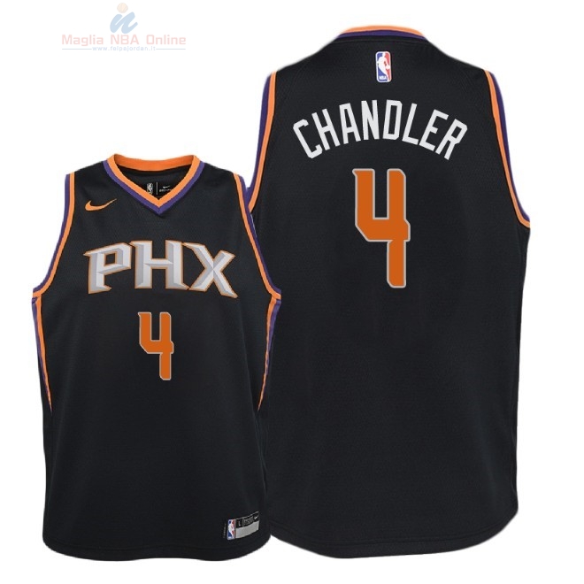 Acquista Maglia NBA Bambino Phoenix Suns #4 Tyson Chandler Nero Statement 2018