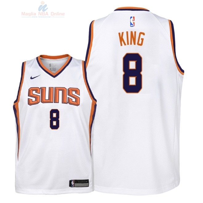 Acquista Maglia NBA Bambino Phoenix Suns #8 George King Bianco Association 2018