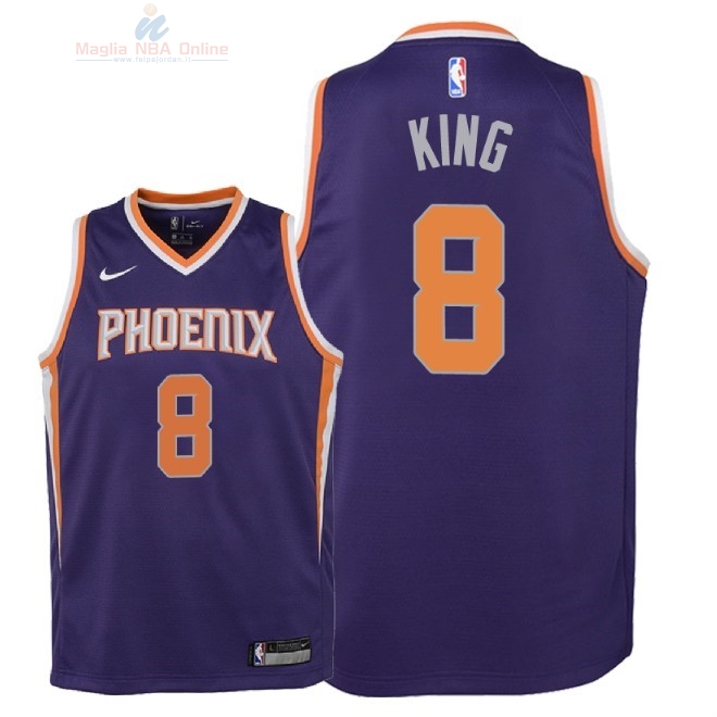 Acquista Maglia NBA Bambino Phoenix Suns #8 George King Porpora Icon 2018