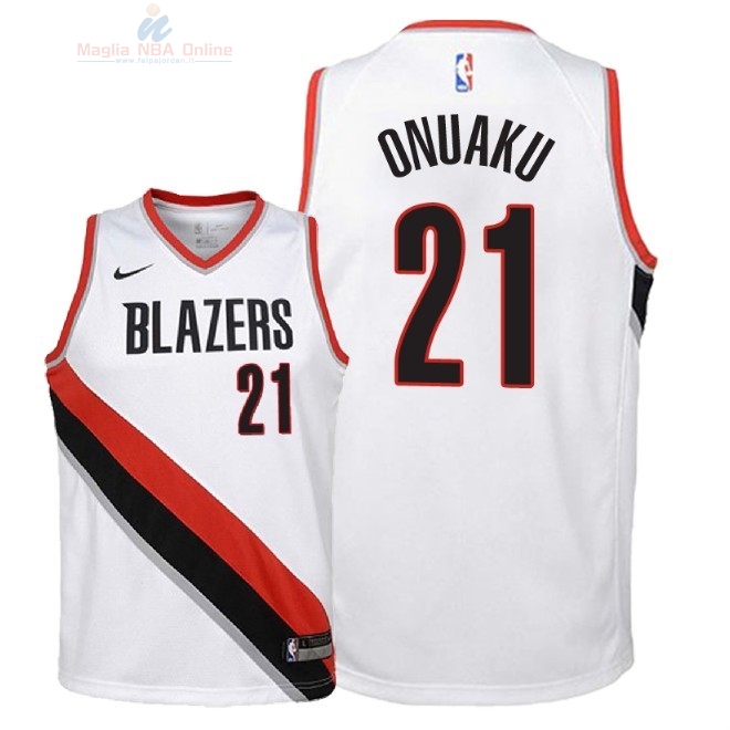 Acquista Maglia NBA Bambino Portland Trail Blazers #21 Chinanu Onuaku Bianco Association 2018