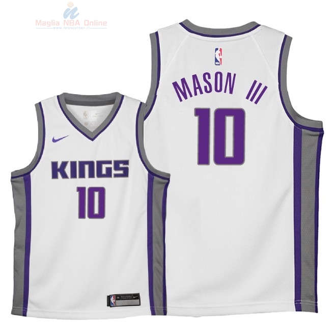 Acquista Maglia NBA Bambino Sacramento Kings #10 Frank Mason III Bianco Association 2018