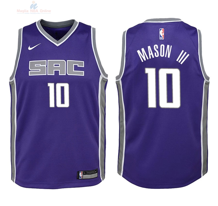 Acquista Maglia NBA Bambino Sacramento Kings #10 Frank Mason III Porpora Icon 2018