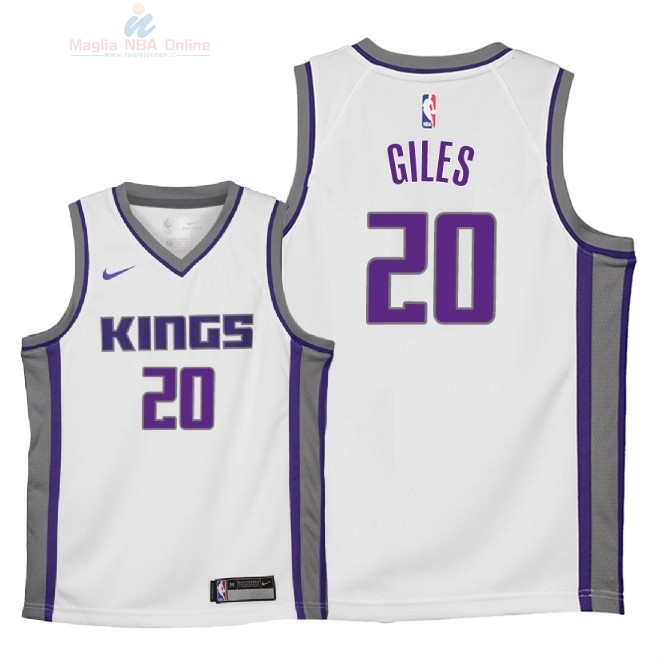 Acquista Maglia NBA Bambino Sacramento Kings #20 Harry Giles Bianco Association 2018