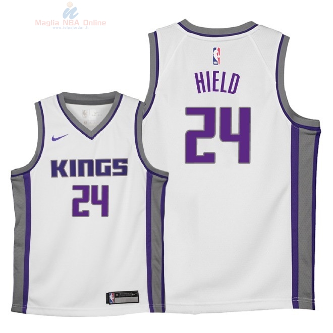 Acquista Maglia NBA Bambino Sacramento Kings #24 Buddy Hield Bianco Association 2018