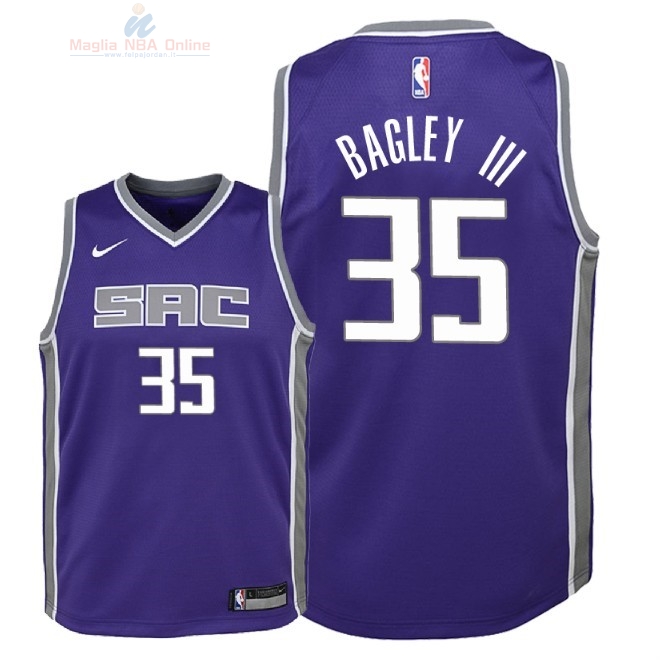 Acquista Maglia NBA Bambino Sacramento Kings #35 Marvin Bagley III Porpora Icon 2018