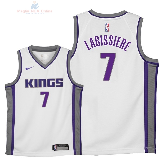 Acquista Maglia NBA Bambino Sacramento Kings #7 Skal Labissiere Bianco Association 2018