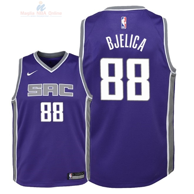 Acquista Maglia NBA Bambino Sacramento Kings #88 Nemanja Bjelica Porpora Icon 2018