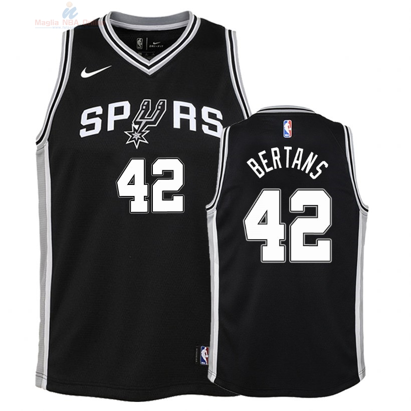 Acquista Maglia NBA Bambino San Antonio Spurs #42 Davis Bertans Nero Icon 2018