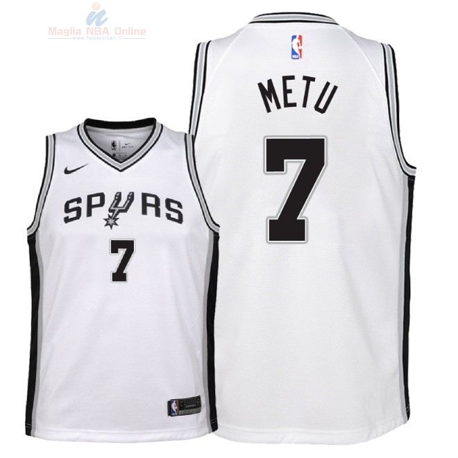 Acquista Maglia NBA Bambino San Antonio Spurs #7 Chimezie Metu Bianco Association 2018