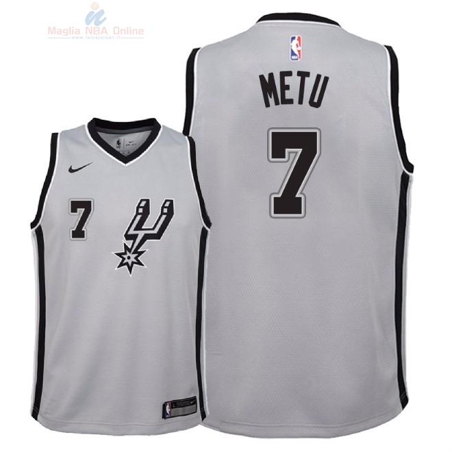 Acquista Maglia NBA Bambino San Antonio Spurs #7 Chimezie Metu Grigio Statement 2018