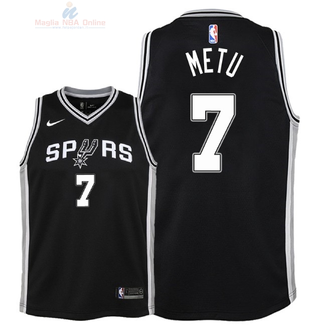 Acquista Maglia NBA Bambino San Antonio Spurs #7 Chimezie Metu Nero Icon 2018