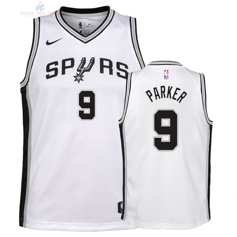 Acquista Maglia NBA Bambino San Antonio Spurs #9 Tony Parker Bianco Association 2018