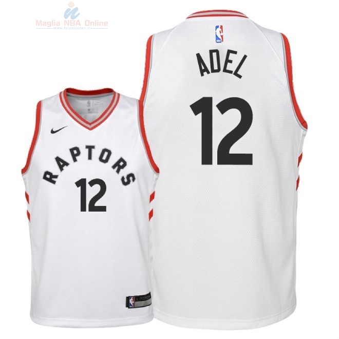 Acquista Maglia NBA Bambino Toronto Raptors #12 Deng Adel Bianco Association 2018