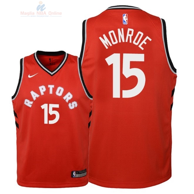 Acquista Maglia NBA Bambino Toronto Raptors #15 Greg Monroe Rosso Icon 2018