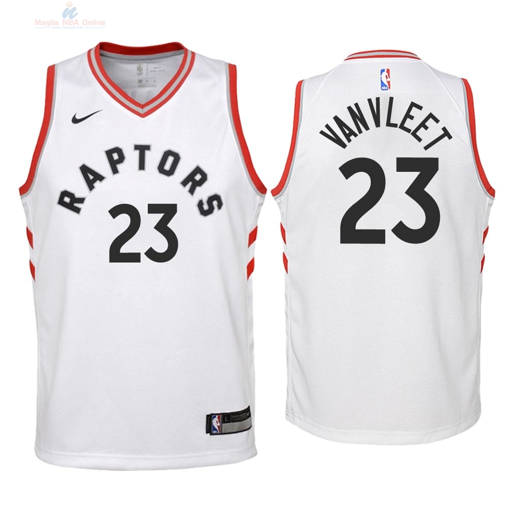 Acquista Maglia NBA Bambino Toronto Raptors #23 Fred VanVleet Bianco Association 2018