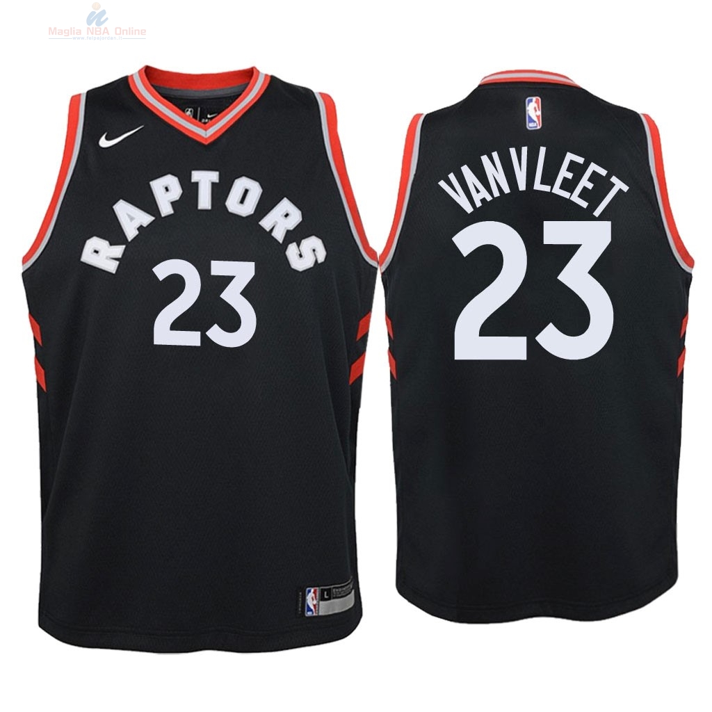 Acquista Maglia NBA Bambino Toronto Raptors #23 Fred VanVleet Nero Statement 2018