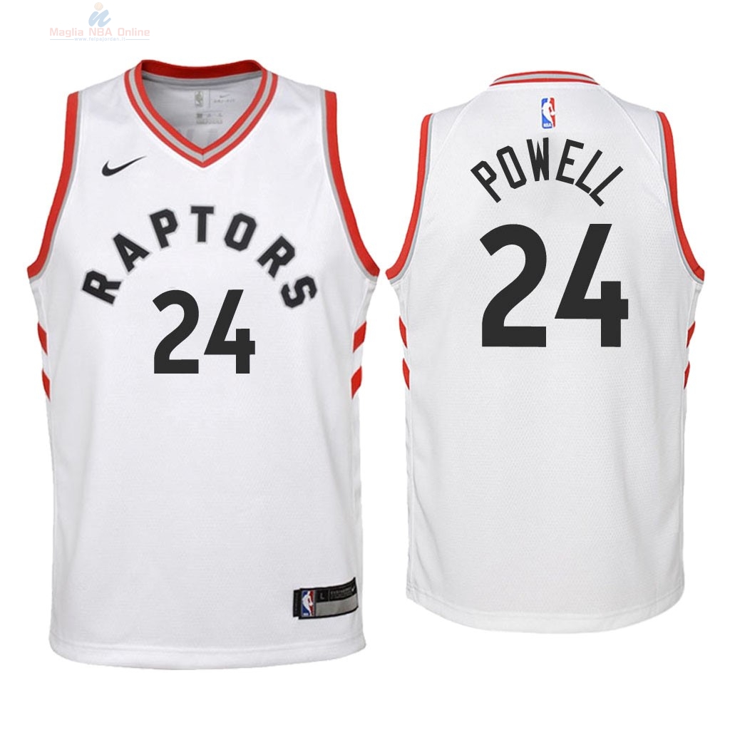 Acquista Maglia NBA Bambino Toronto Raptors #24 Norman Powell Bianco Association 2018