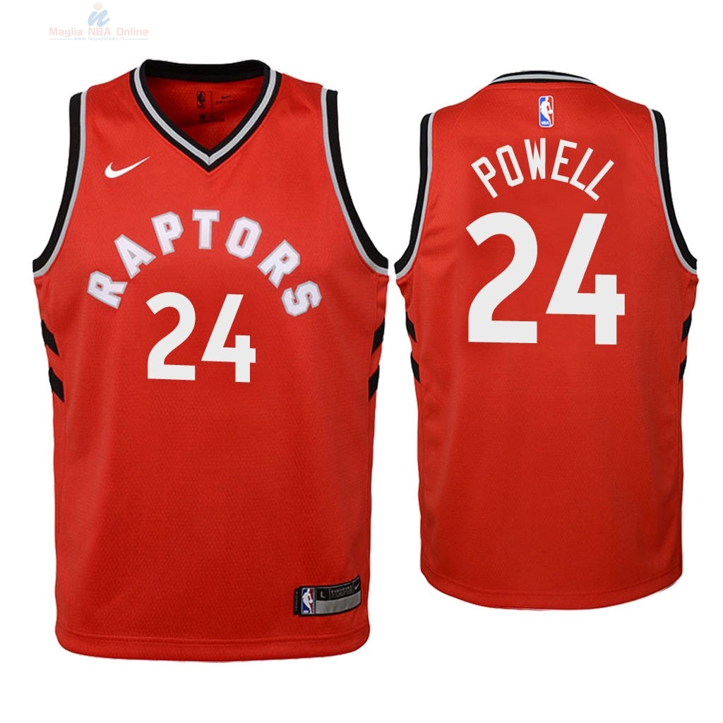 Acquista Maglia NBA Bambino Toronto Raptors #24 Norman Powell Rosso Icon 2018