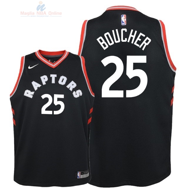 Acquista Maglia NBA Bambino Toronto Raptors #25 Chris Boucher Nero Statement 2018