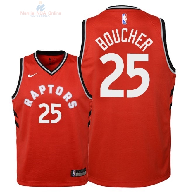 Acquista Maglia NBA Bambino Toronto Raptors #25 Chris Boucher Rosso Icon 2018