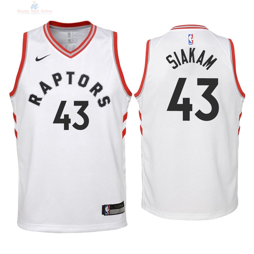 Acquista Maglia NBA Bambino Toronto Raptors #43 Pascal Siakam Bianco Association 2018