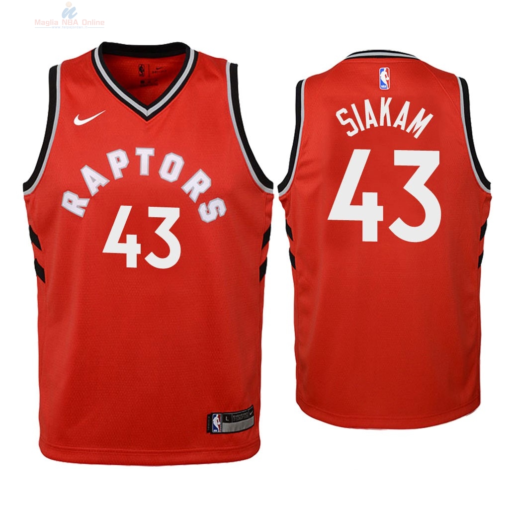 Acquista Maglia NBA Bambino Toronto Raptors #43 Pascal Siakam Rosso Icon 2018