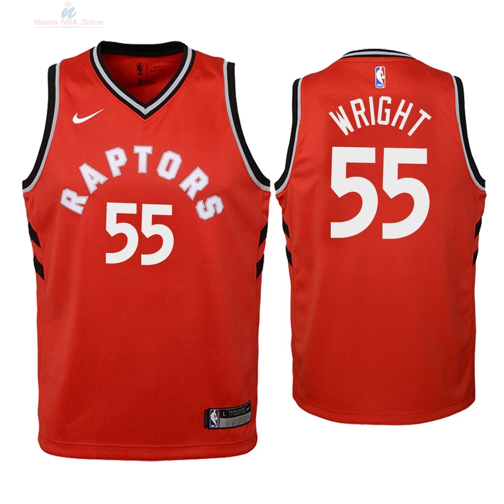 Acquista Maglia NBA Bambino Toronto Raptors #55 Delon Wright Rosso Icon 2018