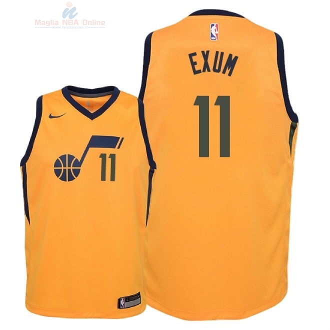 Acquista Maglia NBA Bambino Utah Jazz #11 Dante Exum Giallo Statement 2018