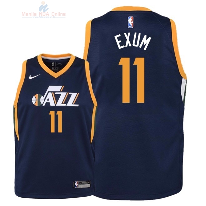 Acquista Maglia NBA Bambino Utah Jazz #11 Dante Exum Marino Icon 2018