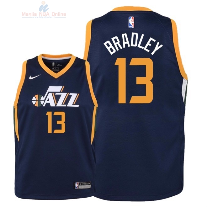 Acquista Maglia NBA Bambino Utah Jazz #13 Tony Bradley Marino Icon 2018