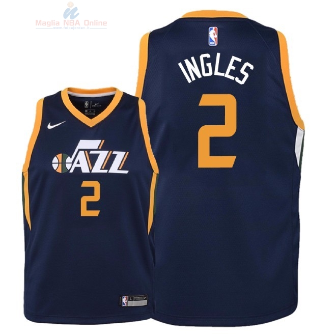 Acquista Maglia NBA Bambino Utah Jazz #2 Joe Ingles Marino Icon 2018