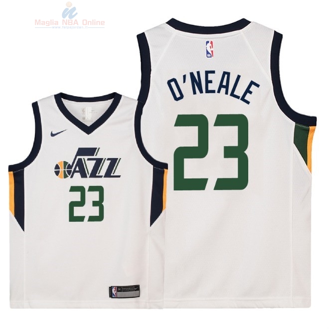 Acquista Maglia NBA Bambino Utah Jazz #23 Royce O'Neale Bianco Association 2018