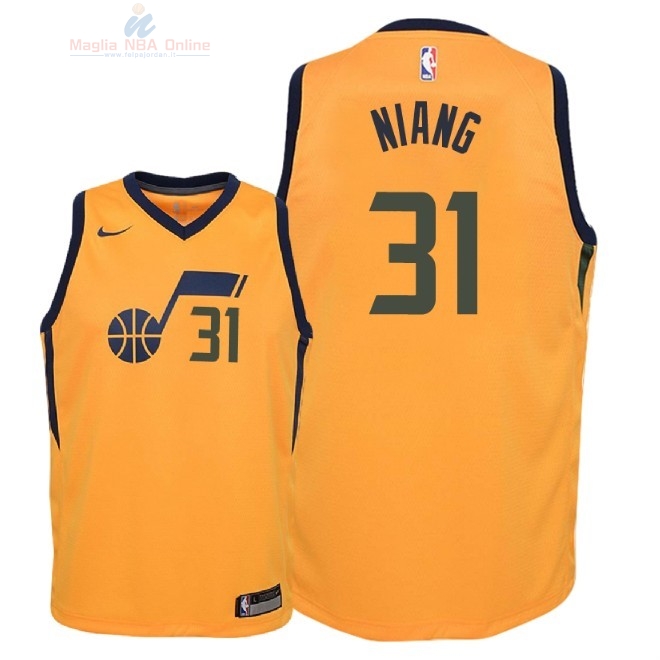 Acquista Maglia NBA Bambino Utah Jazz #31 Georges Niang Giallo Statement 2018