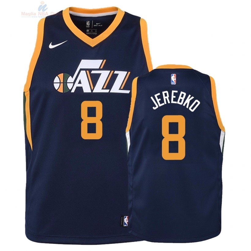 Acquista Maglia NBA Bambino Utah Jazz #8 Jonas Jerebko Marino Icon 2018