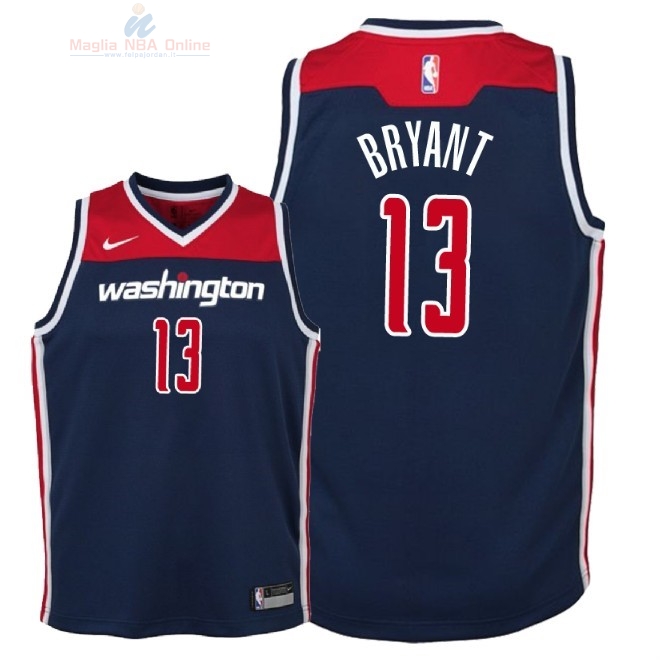 Acquista Maglia NBA Bambino Washington Wizards #13 Thomas Bryant Marino Statement 2018