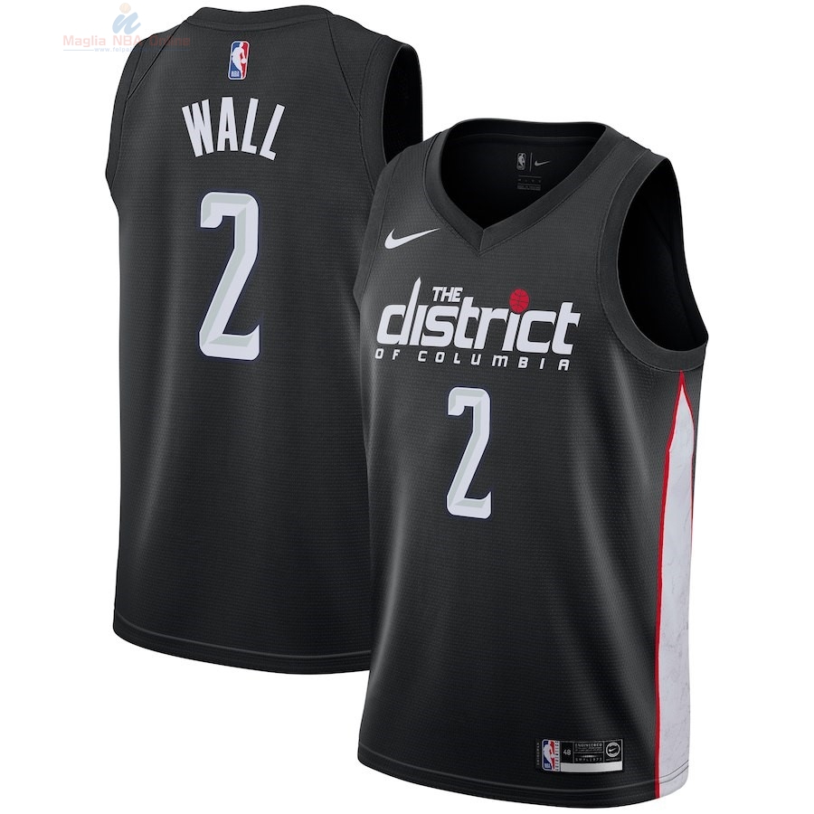 Acquista Maglia NBA Bambino Washington Wizards #2 John Wall Nike Nero Città 2018-19