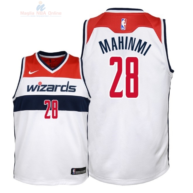 Acquista Maglia NBA Bambino Washington Wizards #28 Ian Mahinmi Bianco Association 2018