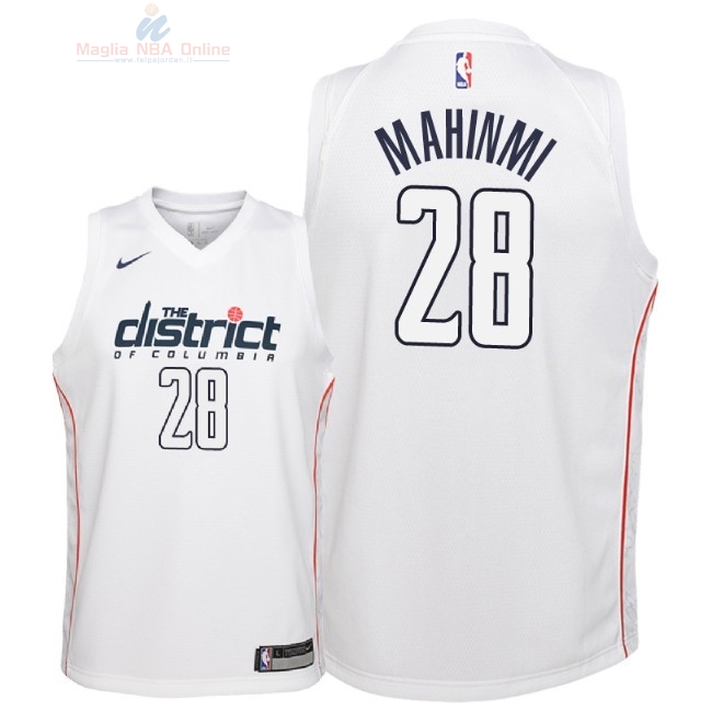 Acquista Maglia NBA Bambino Washington Wizards #28 Ian Mahinmi Nike Bianco Città 2018