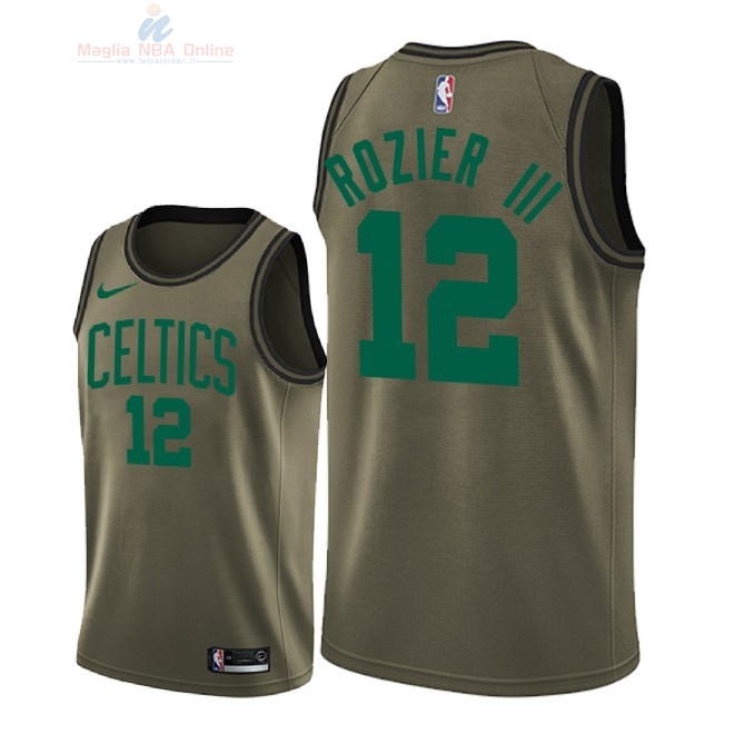 Acquista Maglia NBA Boston Celtics Servizio Di Saluto #12 Terry Rozier III Nike Camo Militare 2018