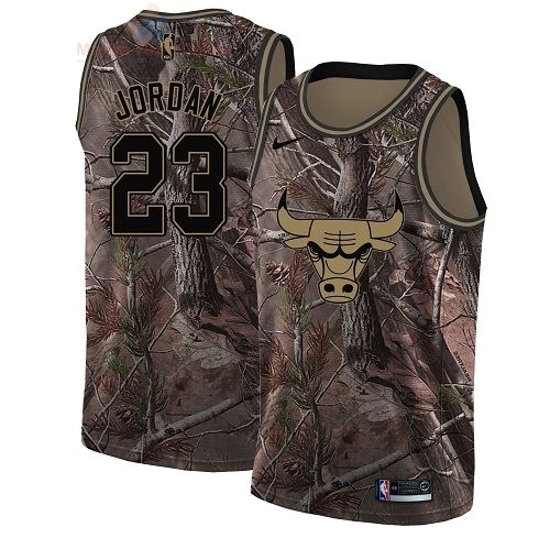 Acquista Maglia NBA Chicago Bulls #23 Michael Jordan Camo Swingman Collezione Realtree 2018