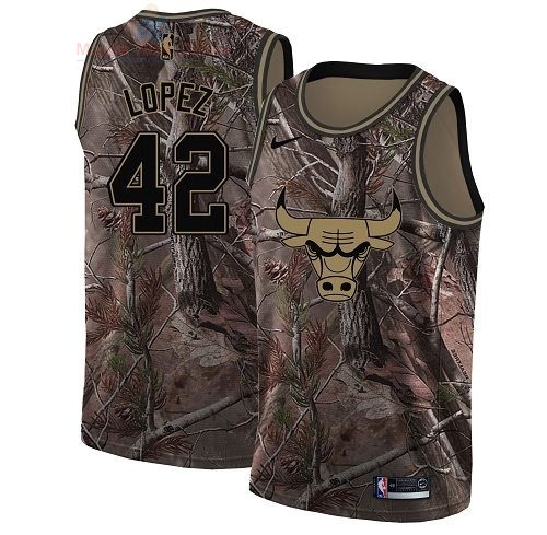 Acquista Maglia NBA Chicago Bulls #42 Robin Lopez Camo Swingman Collezione Realtree 2018