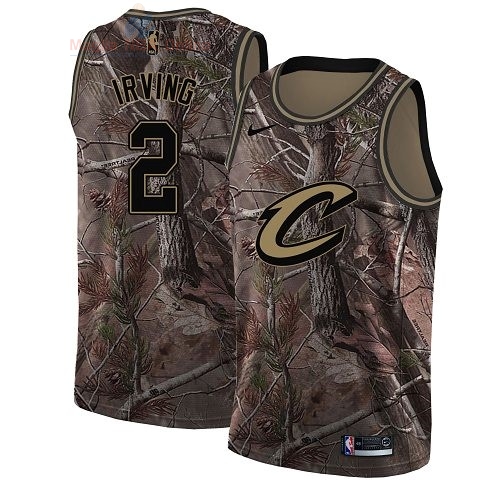 Acquista Maglia NBA Cleveland Cavaliers #2 Kyrie Irving Camo Swingman Collezione Realtree 2018