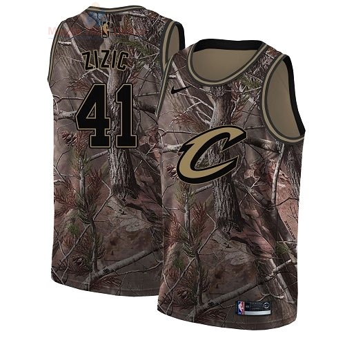 Acquista Maglia NBA Cleveland Cavaliers #41 Ante Zizic Camo Swingman Collezione Realtree 2018