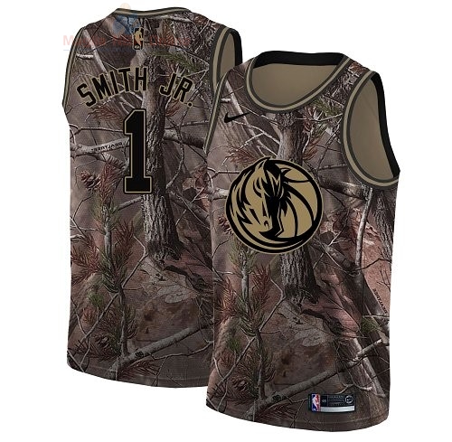 Acquista Maglia NBA Dallas Mavericks #1 Dennis Smith Jr Camo Swingman Collezione Realtree 2018