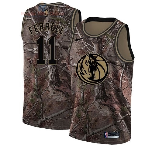 Acquista Maglia NBA Dallas Mavericks #11 Yogi Ferrell Camo Swingman Collezione Realtree 2018