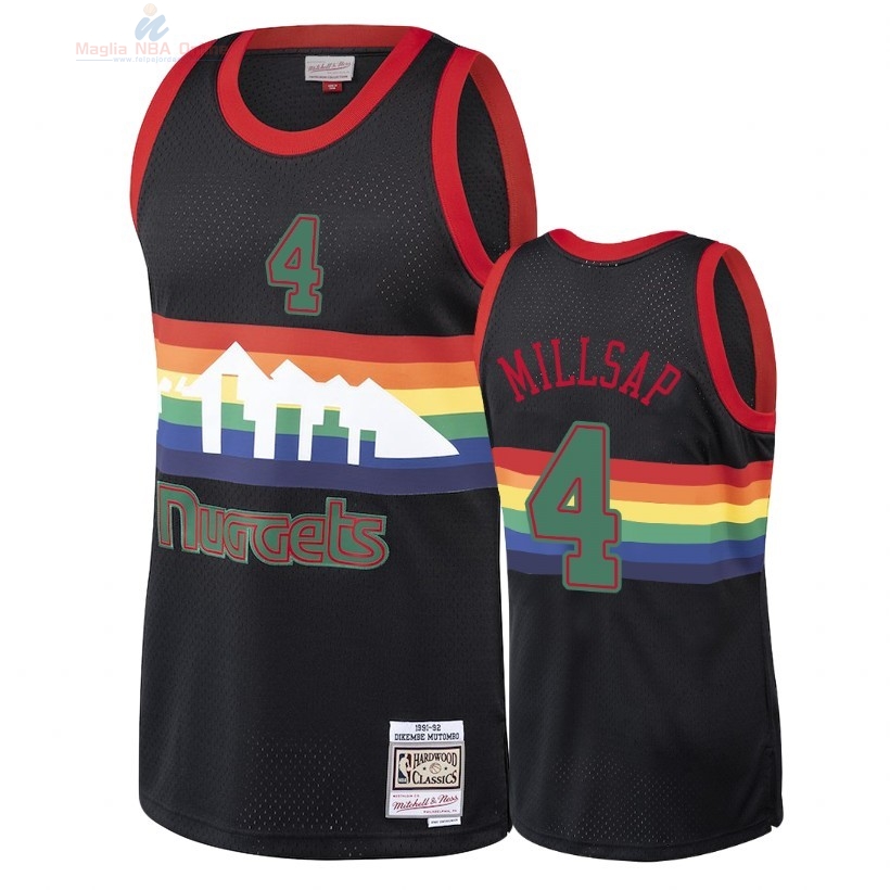 Acquista Maglia NBA Denver Nuggets 2018 Natale #4 Paul Millsap Nero