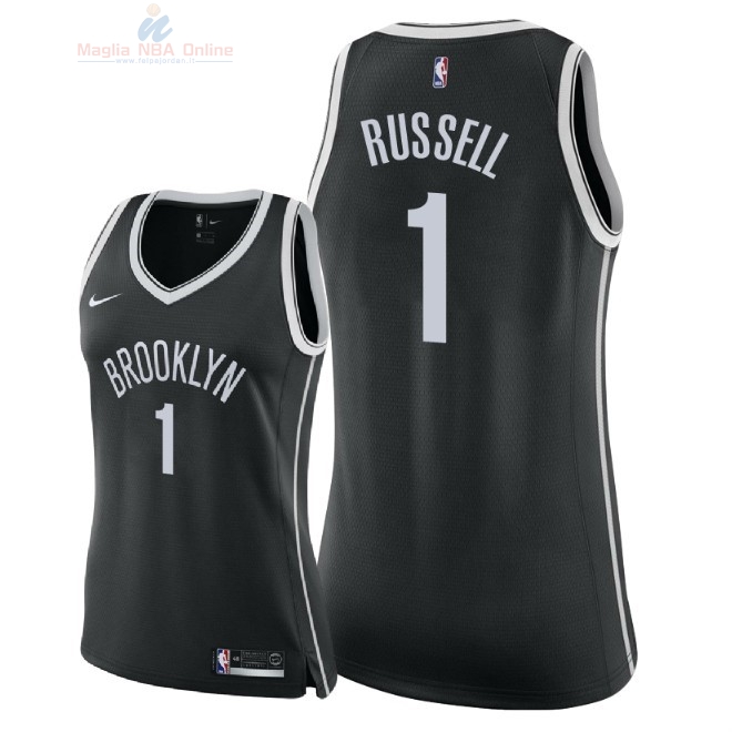 Acquista Maglia NBA Donna Brooklyn Nets #1 D'Angelo Russell Nero Icon 2018