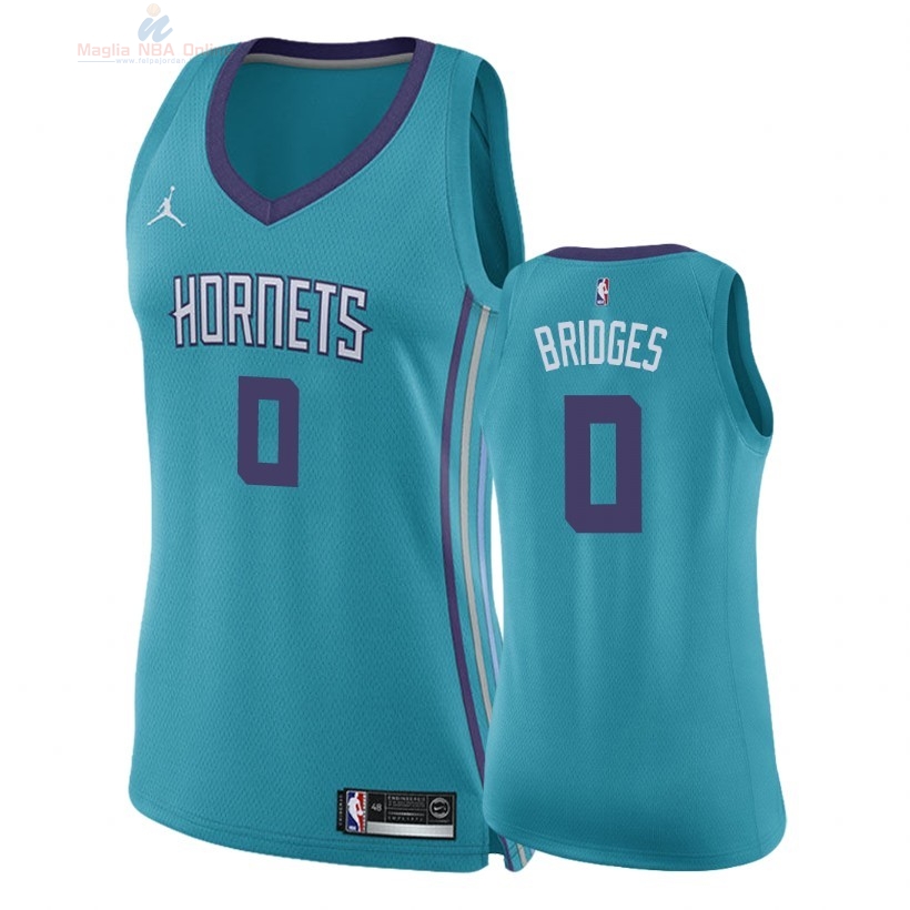 Acquista Maglia NBA Donna Charlotte Hornets #0 Miles Bridges Verde Icon 2018