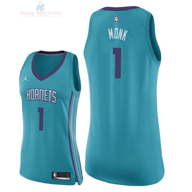 Acquista Maglia NBA Donna Charlotte Hornets #1 Malik Monk Verde Icon 2018